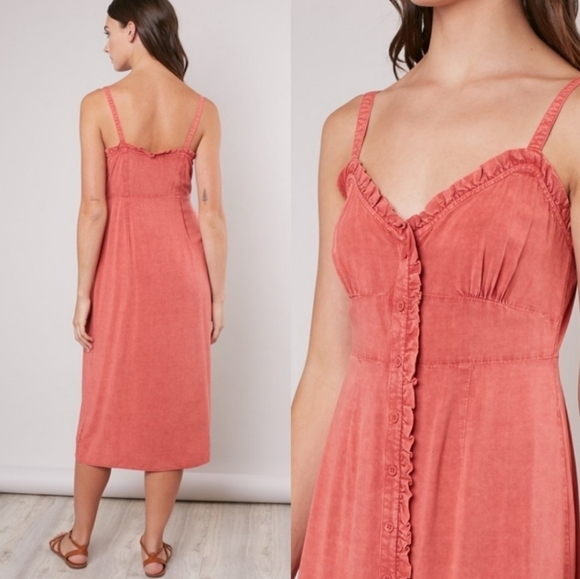 Mineral Washed Boho Midi Dress - Picture 2 of 2